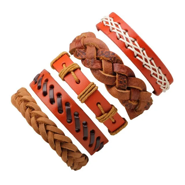 African Men's Leather Bracelet