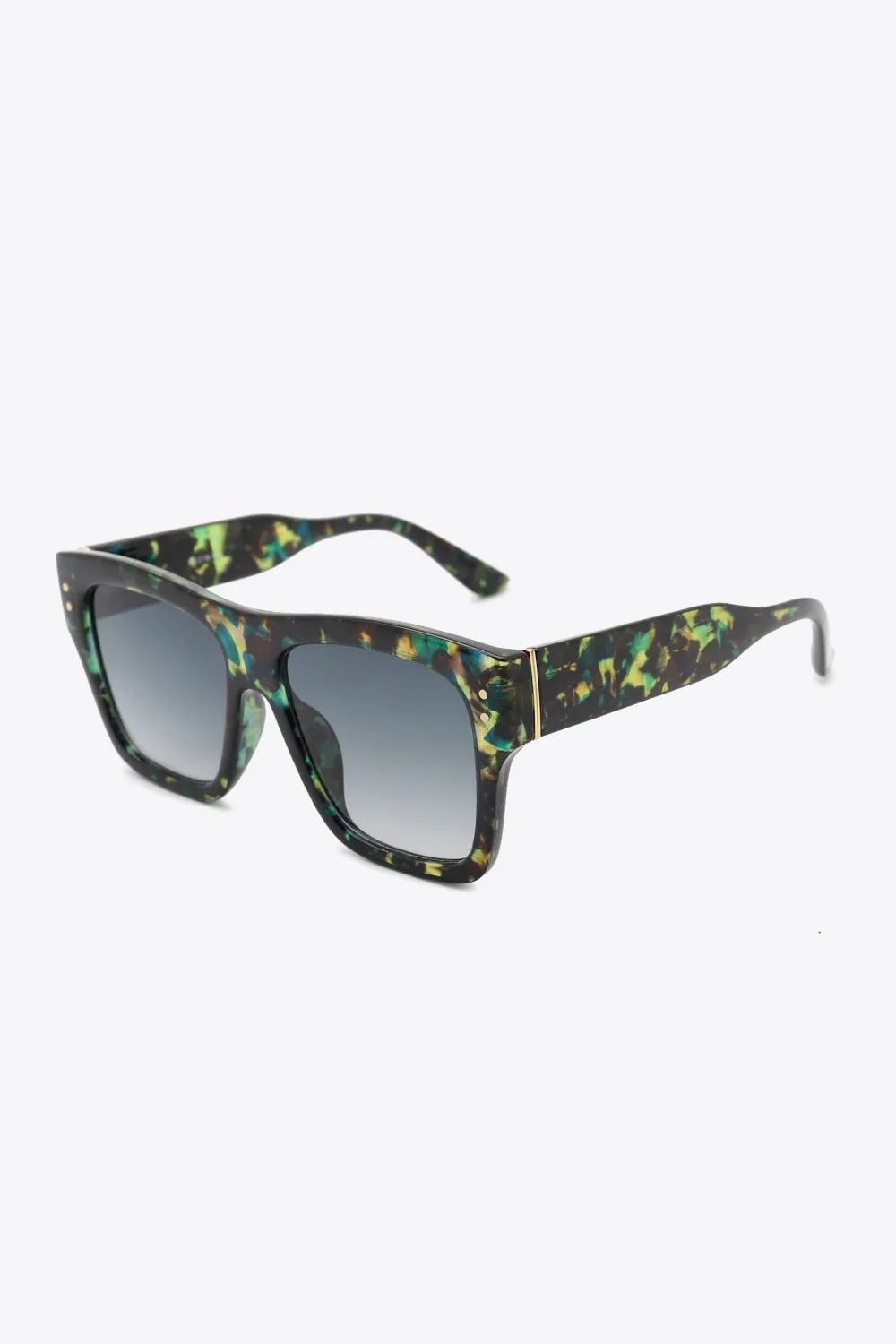 Another Day Like This UV400 Patterned Polycarbonate Square Sunglasses