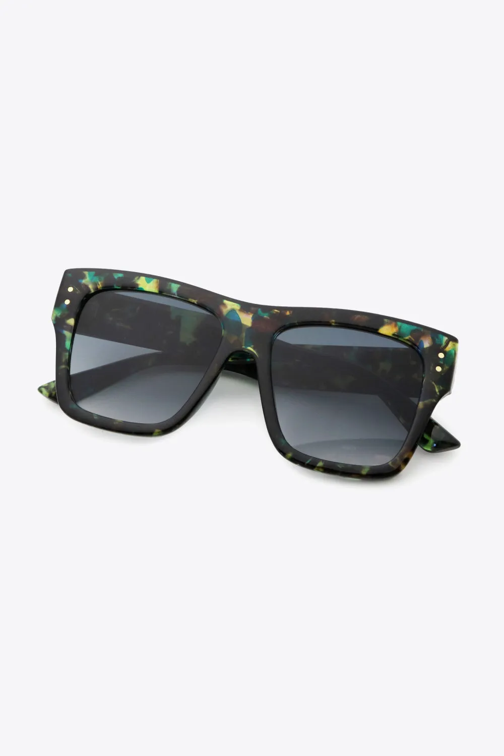 Another Day Like This UV400 Patterned Polycarbonate Square Sunglasses