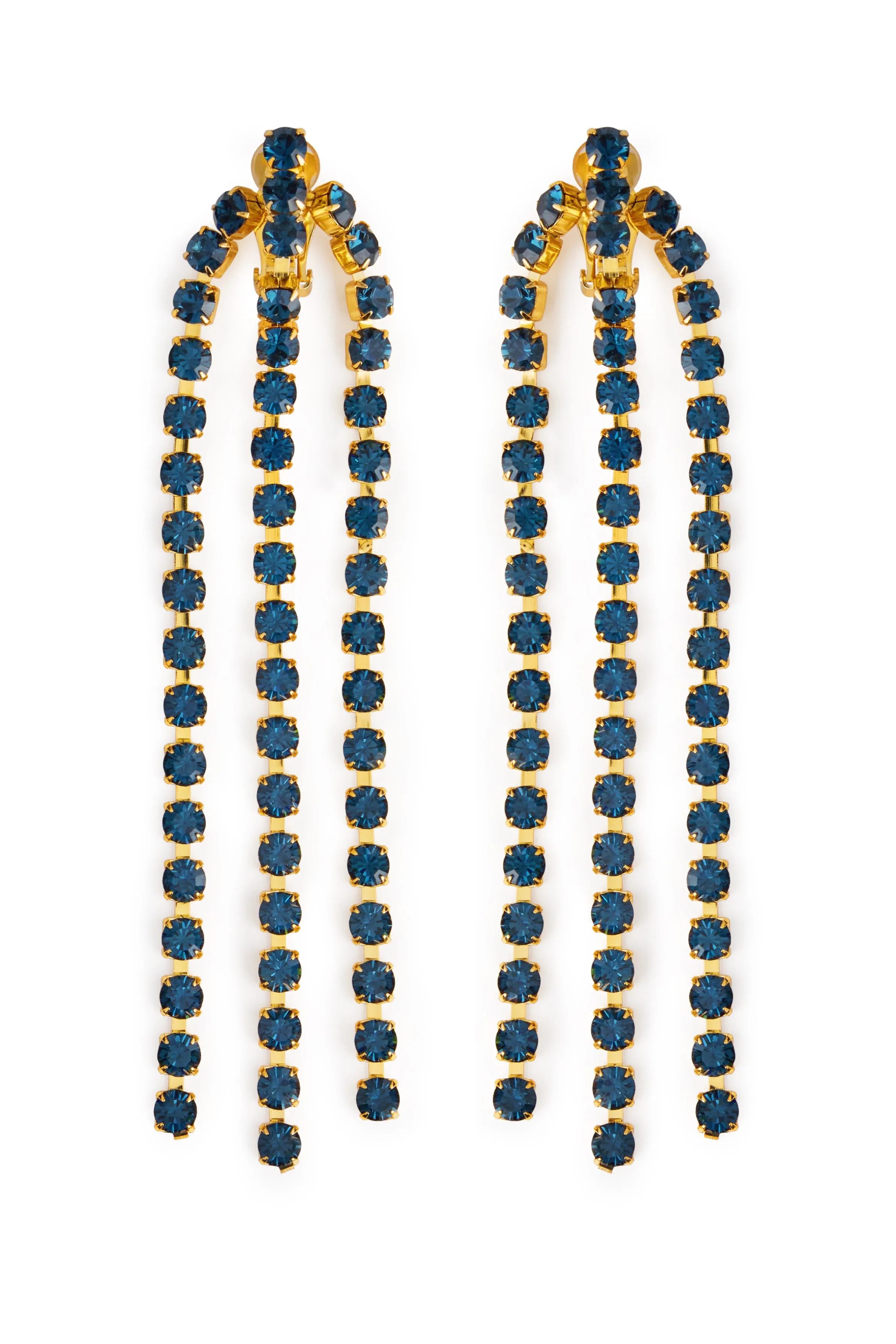 Forever in Blue Jeans Tassel Drop Earrings - Montana Blue
