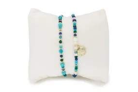 Naxos 2 Layer Gemstone Bracelet Stack
