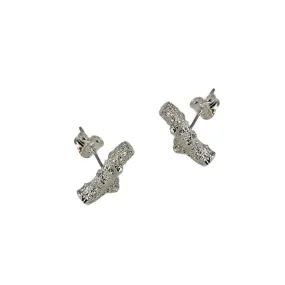 Silver Branch Stud Earrings