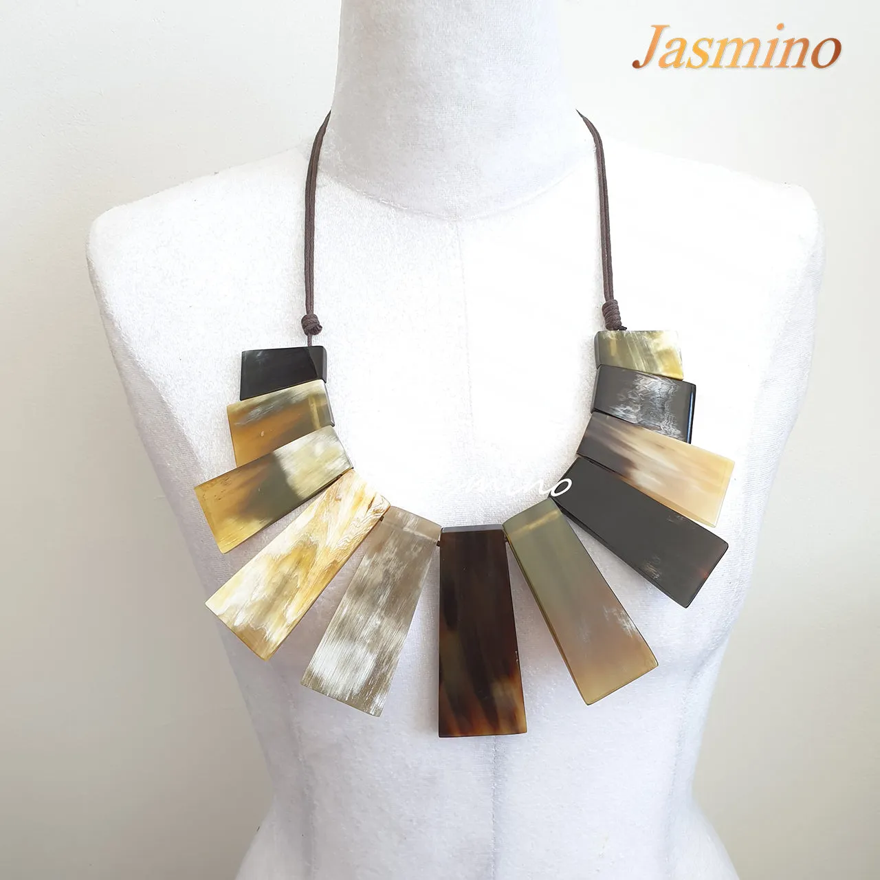 Stunning Horn Necklace J17661, Handmade from Vietnam
